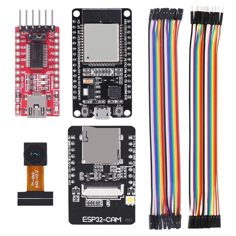 

ESP32 CAM WiFi Development Board+ ESP-32S Development Board+FT232RL FTDI + Jumper Wire