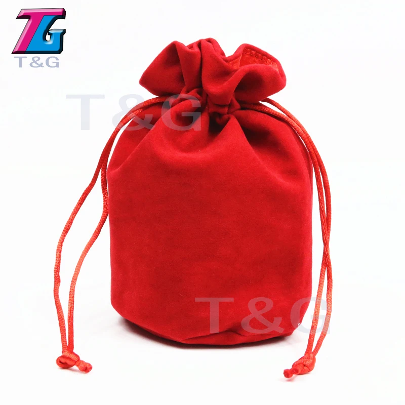 1pc red bag Высокое качество, мешок для игральных костей, упаковка ювелирных изделий, бархатные мешочки для упаковки, подарок, 2 типа, 3 цвета, настольная игра - Цвет: 1pc red bag