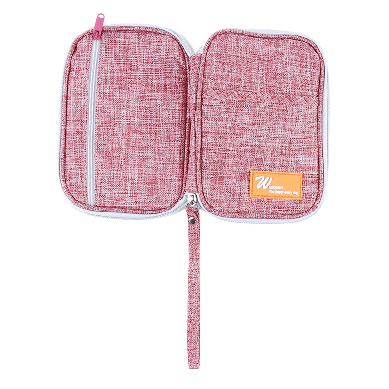 

LKEEP Women Travel Passport Bag Credit ID Card Holders Cash Wallet Purse Documents Case Zipper Organizer Belt Unisex Popular