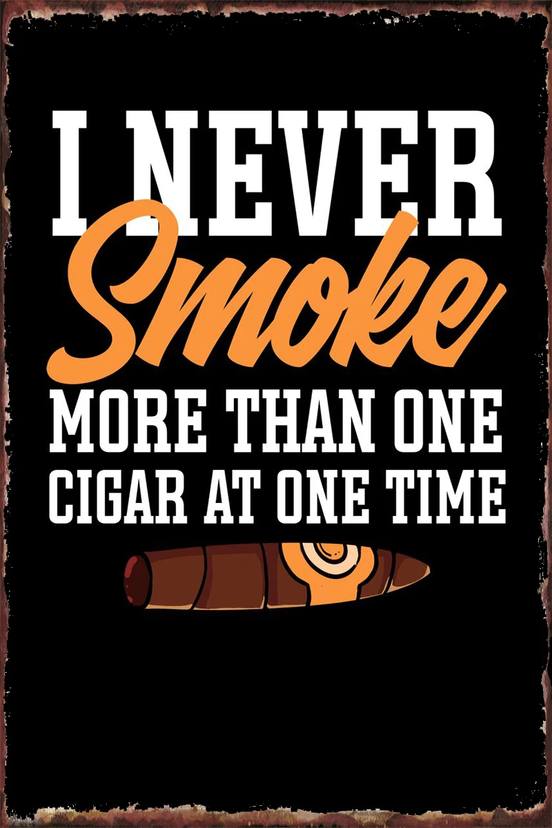 

Рубашка из кубинской сигары, забавная Ретро винтажная металлическая вывеска, жестяные таблички, Настенный декор, украшение для комнаты, каф...