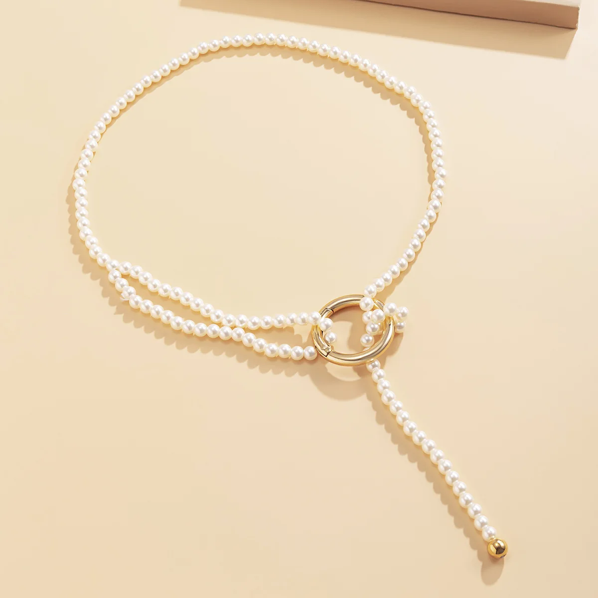 

Baroque tassel imitation pearl chain necklace ethnic style long beaded necklace for women jewelry