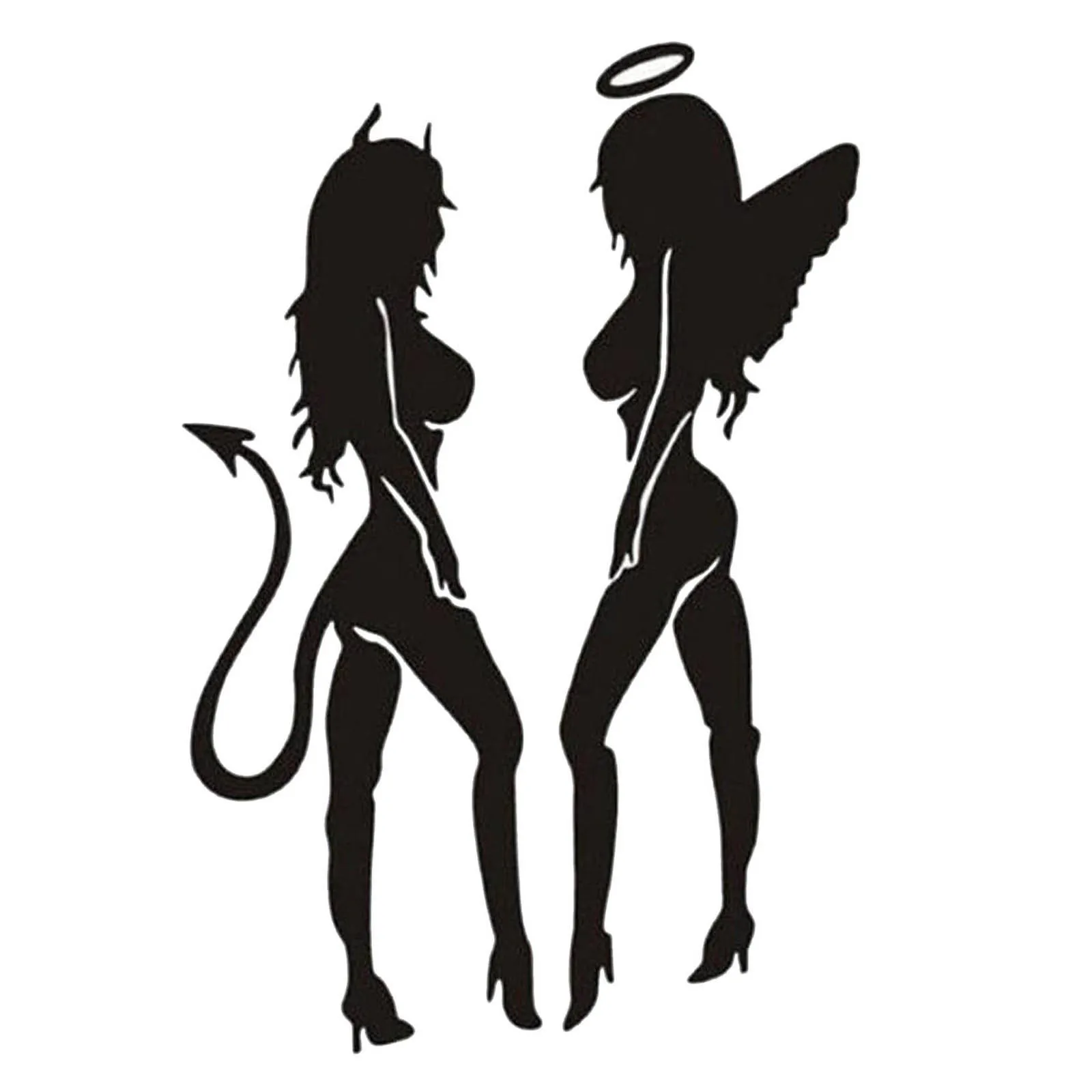 

Наклейки на стену с изображением ангелов, демонов, девушек