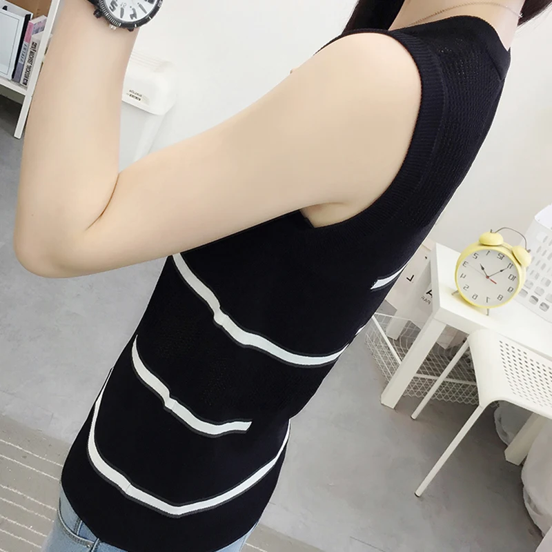 

BOBOKATEER Striped Crop Top Female Tank Tops White 2021 Poleras Mujer Camisetas Haut Femme Elegant Topy Damskie Womens Clothing