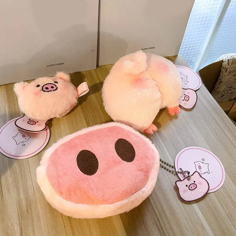 

Lovely Pig Coin Purse Mini Plush Wallet Child Adult Soft Key Holder Money Change Pouch Bag Cute Cartoon Animal Clutch Bags 2021