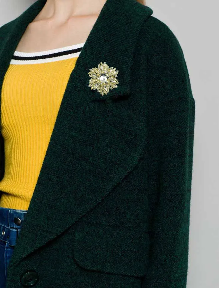 Ювелирные изделия Блейзер симпатичная брошь в форме цветка большие Броши