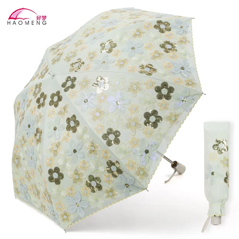 Prezzo Antivento Ombrello Pieghevole Delle Donne Del Tessuto Trasparente Di Protezione UV Del Merletto Ombrelli Da Pioggia Delle Signore Parasole Paraguas Parasole Di Cerimonia Nuziale EA60YS