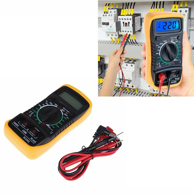 

XL830L Digital Multimeter Portable Handheld LCD Voltmeter Ohm Voltage Tester Meter Multimetro Backlight Digital Multimeter