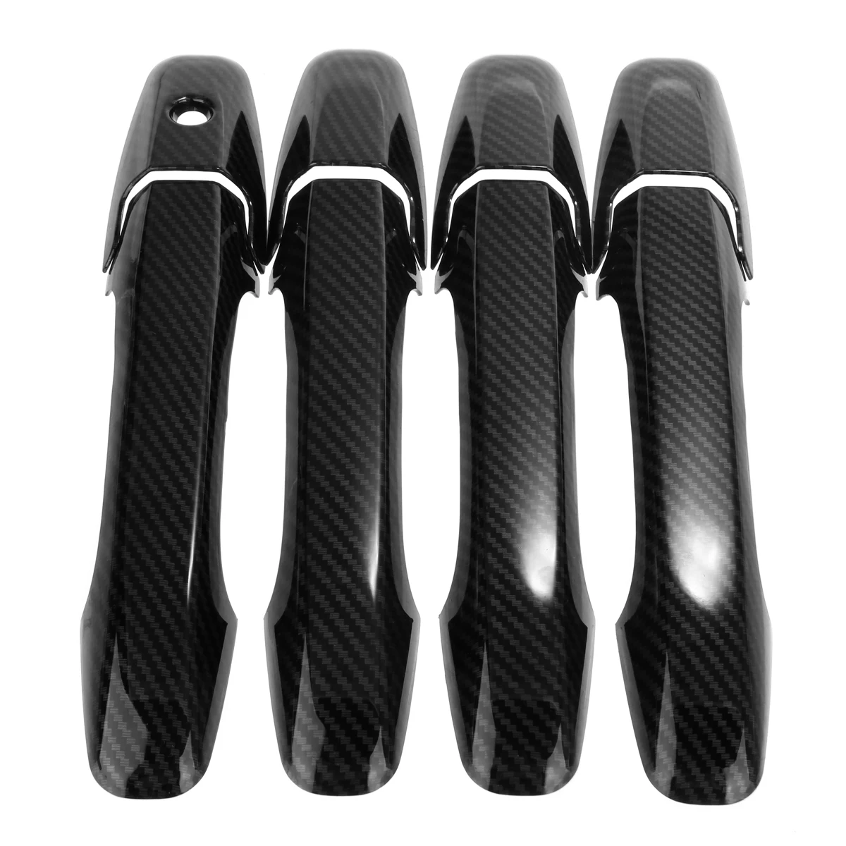 8 шт./компл. углеродное волокно стиль Наружная ручка двери автомобиля захват