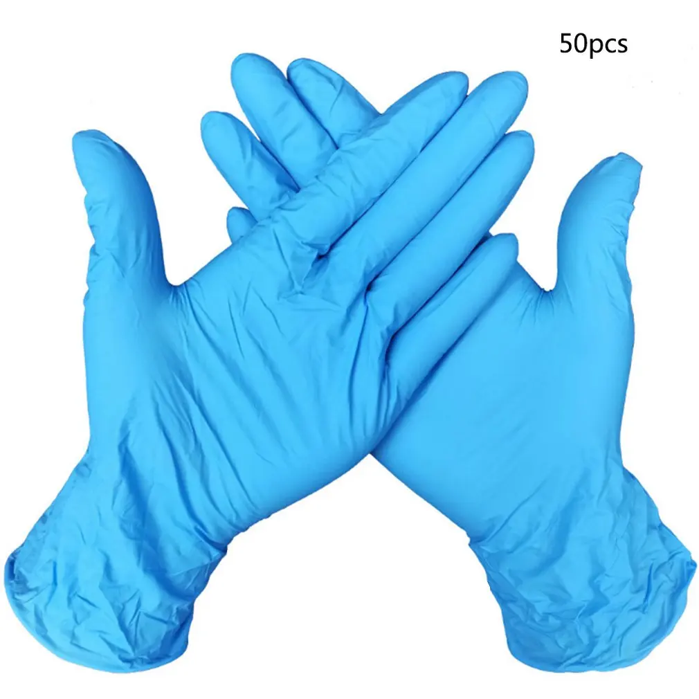 

Rubber Nitrile 9 Inch Gloves Disposable Gloves Protective Gloves Universal Cleaning Work Finger Gloves 50/100Pcs
