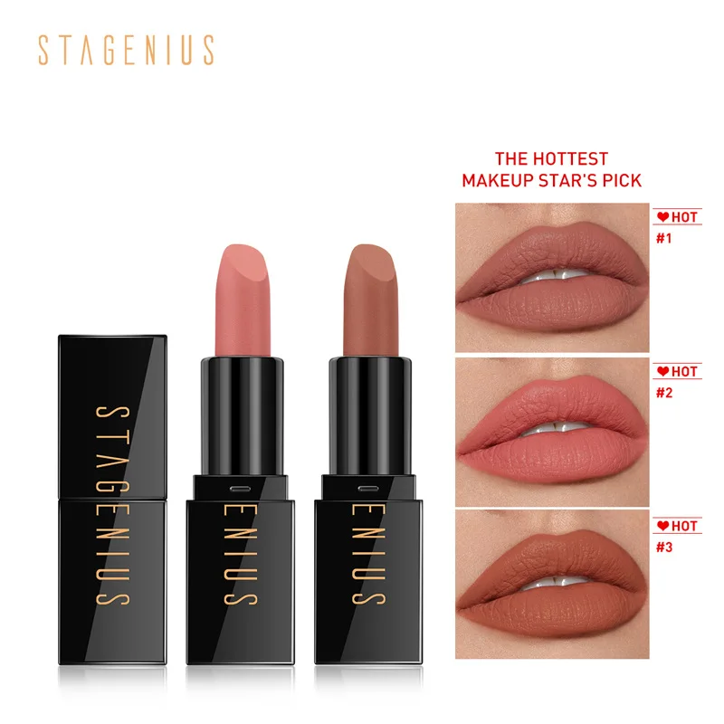 

Matte Lipstick Moisturizing Smooth Texture Longlasting Waterproof Non-stick Cup Not Fading Lipstick Lip Gloss Lips Cosmetics