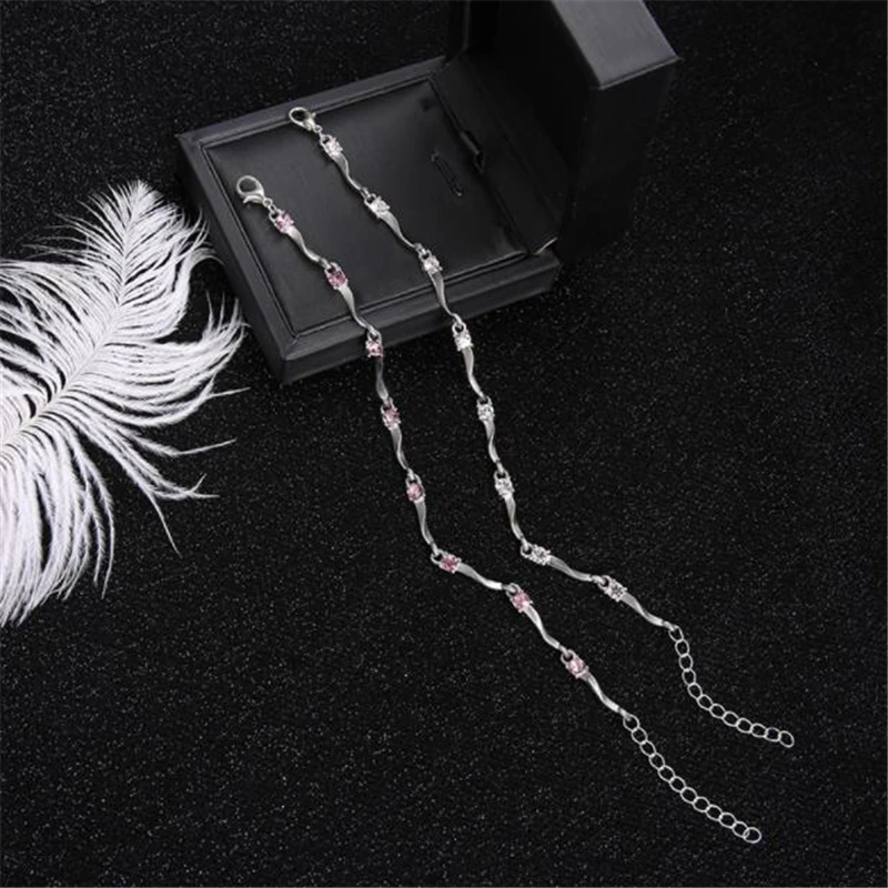

Fashion Cubic Zircon Crystal Bracelet For Women 2021 Newest Love Gift Vintage Silver Plated Bracelet Bangles Jewelry
