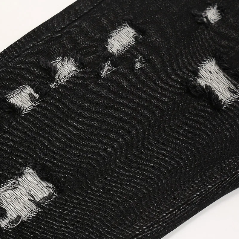 

Men's slim fit black with graffiti jeans trousers Bell-bottom pants stitching contrast color high waist streetwear Harajuku punk