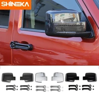 shineka rearview mirror covers for dodge nitro car door handle cover stickers for dodge nitro 2007 2012 exterior accessories