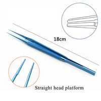 18cm titanium stainless steel tweezers platform forceps round handle ophthalmic instruments