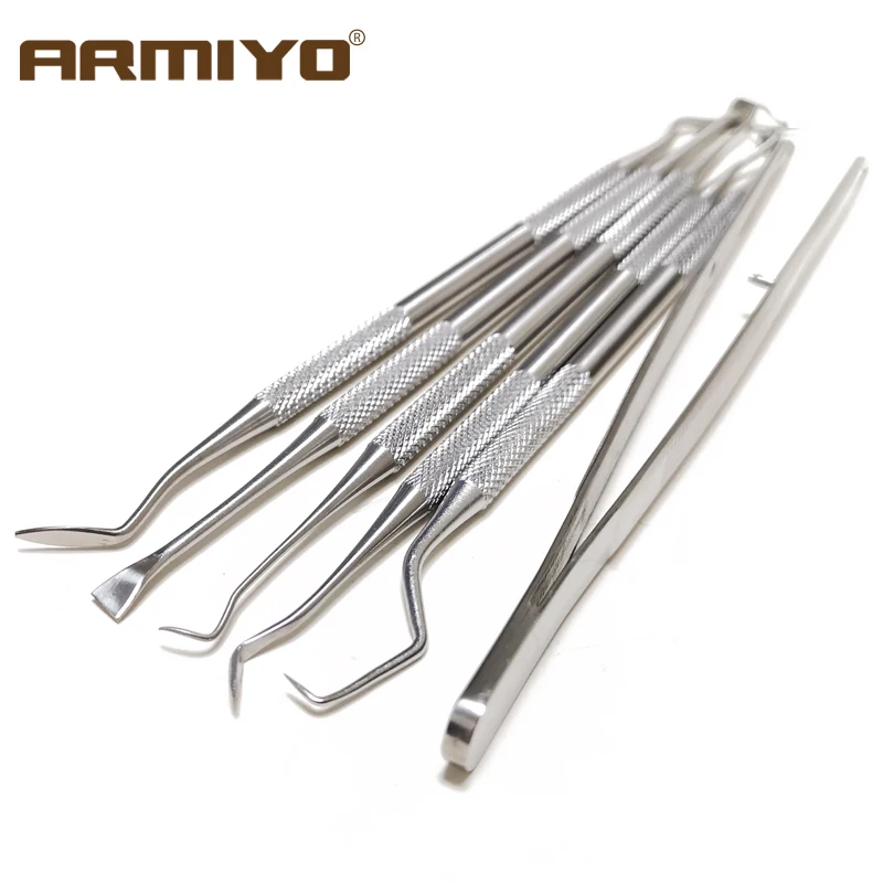 Armiyo Stainless Steel Double Ended Pick Set Gun Cleaning Kit Solid Tool 170mm 6.7Inch Length Tactical Hunting Accessories |
