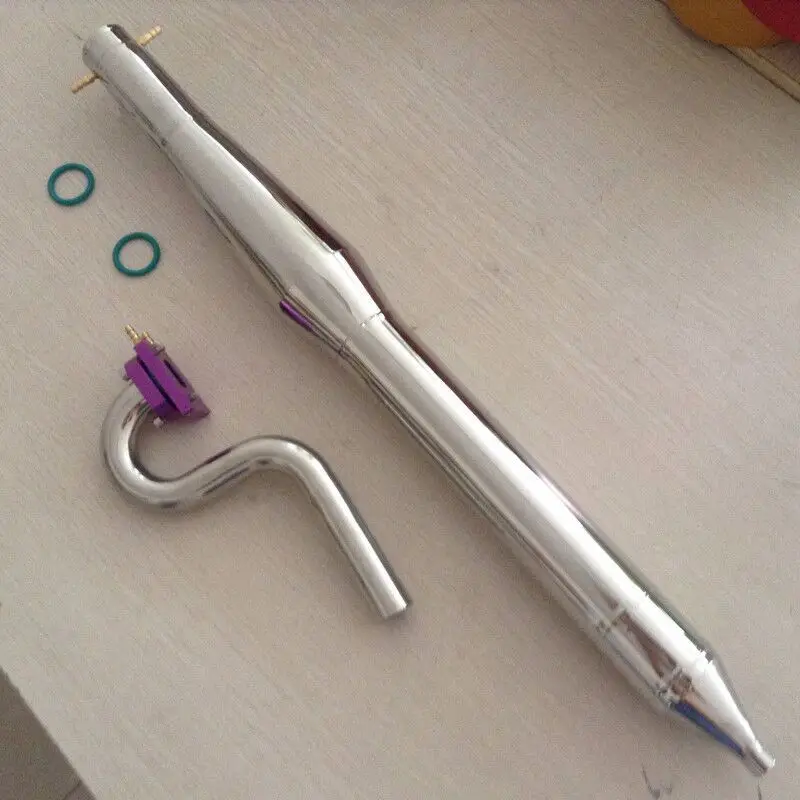 Выхлопная труба из нержавеющей стали l740 мм настраиваемая для двигателя Zenoah