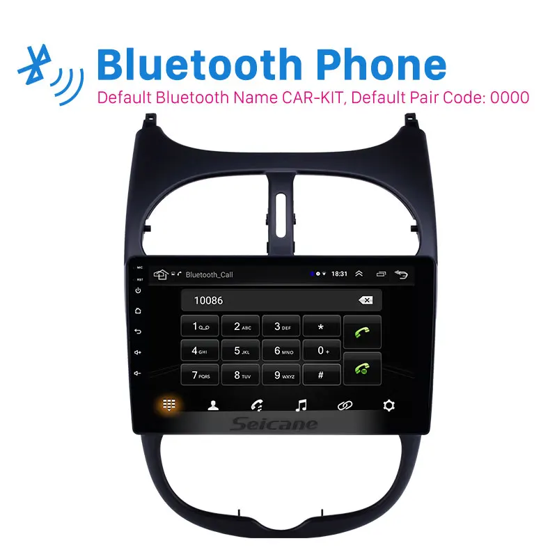 Seicane gps Авторадио HD сенсорный экран автомобиля Радио Аудио 9 ''Android 8,1 для peugeot 206 2000-AUX wifi Поддержка Carplay DAB