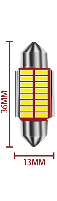 

1X C10W C5W LED Canbus Festoon 31 мм 36 мм 39 мм 41 мм для автомобильной лампы Внутренняя лампа C5W Лампа для чтения Лампа номерного знака Белый