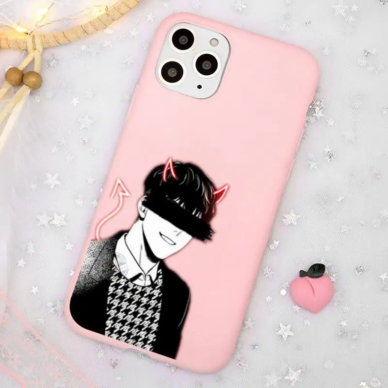 

bj alex Comics fashion art special Phone Case Candy Color Pink for iPhone 11 pro XS MAX 8 7 6 6S Plus X 5S SE 2020 XR