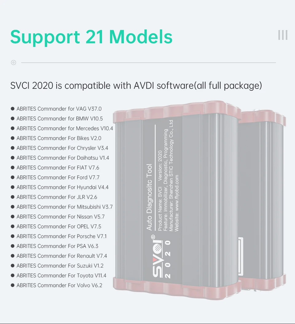 FVDI ABRITES Commander Vvdi для VAG Automotivo OBD2 сканер диагностический инструмент автомобильный ключ программист коррекция пробега SVCI