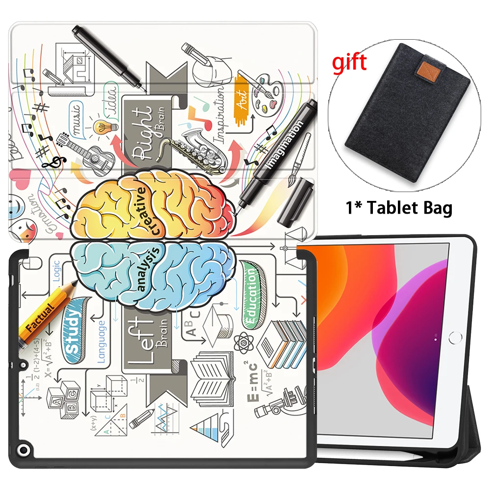 Чехол для планшета MTT, для iPad 7 поколения, 10,2 дюймов,, ТПУ, мягкая задняя крышка из искусственной кожи, флип, умный чехол с карандашом, сумка для планшета, чехол