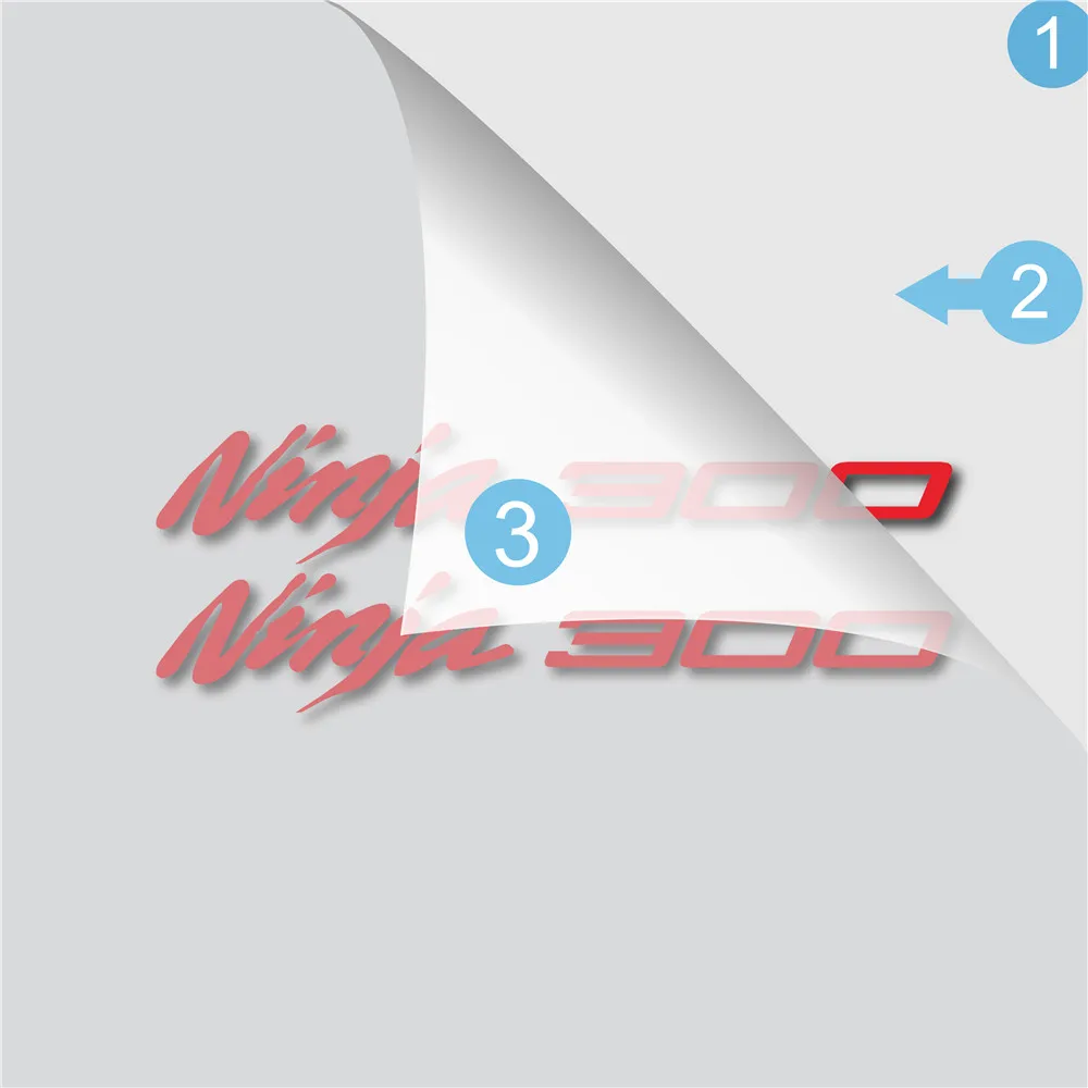 

Motorcycle Reflective Stickers Body Helmet Fuel Tank Waterproof Sign Decal for NINJA300 ninja 300 LOGO Sticker
