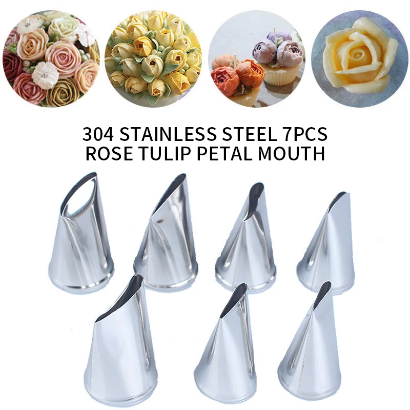 Лепесток роз 5/7 шт. инструменты для украшения тортов стальные насадки глазировки