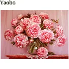 Алмазная 5D картина сделай сам, мозаика из розовых роз с квадратными и круглыми стразами, украшение для дома, подарок