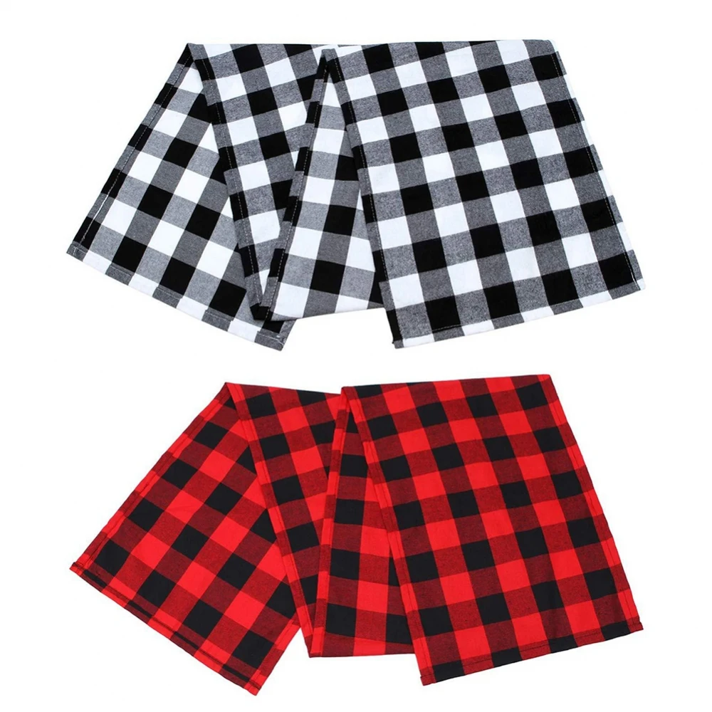 INS хлопковая скатерть Рождественский стол флаг черно белый клетчатый Скатерть