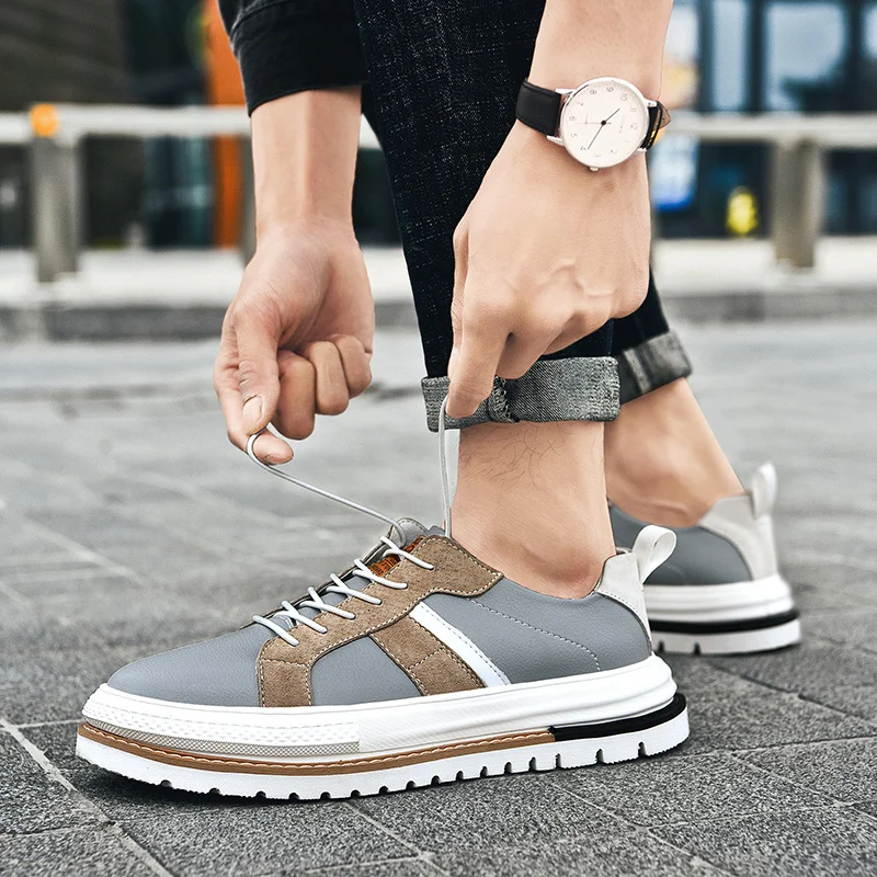 Туфли мужские из натуральной кожи дышащие удобные повседневные оксфорды на