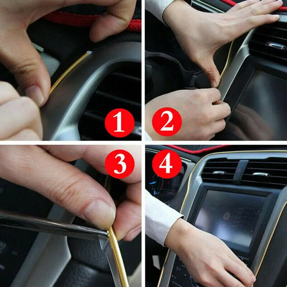 

4m 12V Car Auto Styling Flexible Interior Decor Strip EL Wire Cable Light Lamp