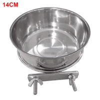 container large capacity for cage birds hoder with clamp food stainless steel parrot feeding bowl pet supplies water accessories