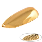 1 шт. металлическая блесна-ложка, приманка для рыбной ловли, 10 г15 г20 г, искусственная приманка золотистого и серебристого цвета без крючка, жесткая приманка для Басса, искусственная приманка