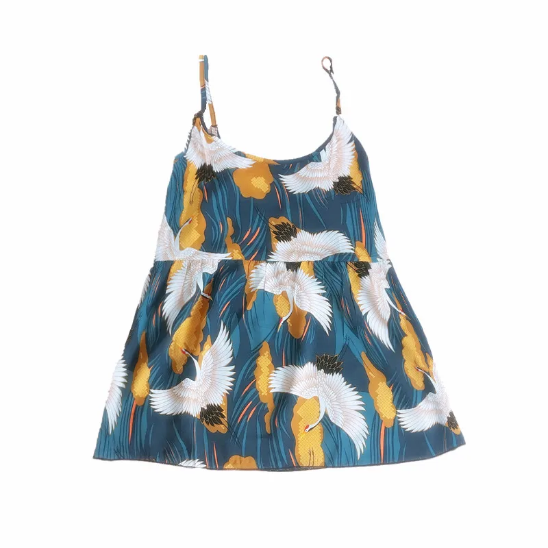 Весна и осень Поп 3 шт пижамы v-образным вырезом вискоза печать Женская Роскошная