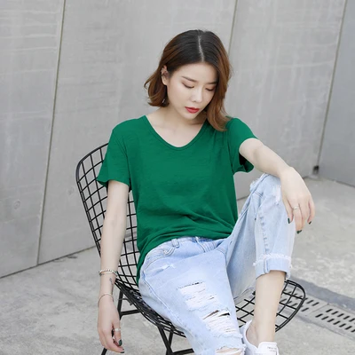 

T Shirt Women Clothes 2020 Fashion Tee Top Fashion Cotton Ladies Lee Khaki Shirt