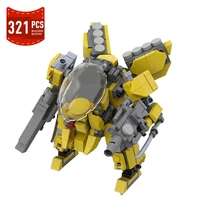 moc war af 05 action figure mecha warrior building block gun fight toy robot weapon army technical toys for children xmas gift