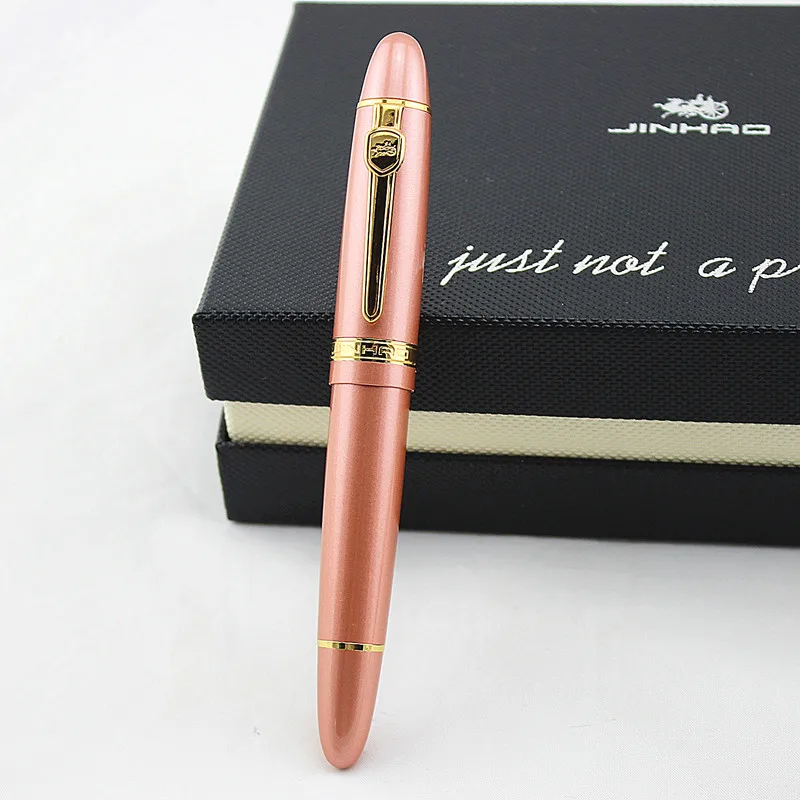 Jinhao Шариковая ручка оранжевая ручка с серебряной клипсой материал Эсколар шариковая ручка Caneta Роскошные школьные канцелярские принадлежности