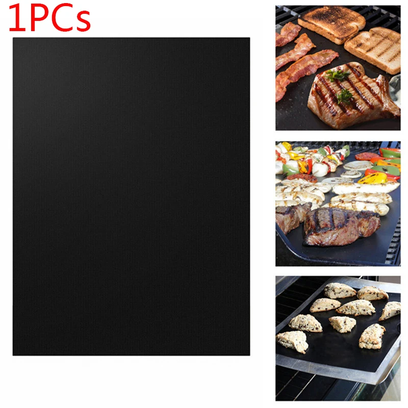 Black 1PCs 1/2/3/5 шт коврик для барбекю гриля многоразовые антипригарное покрытие BBQ Пособия по кулинарии силиконовый коврик для выпечки простыни Фольга барбекю лайнера инструмент Кухня Пособия по кулинарии гаджет - Цвет: Black 1PCs