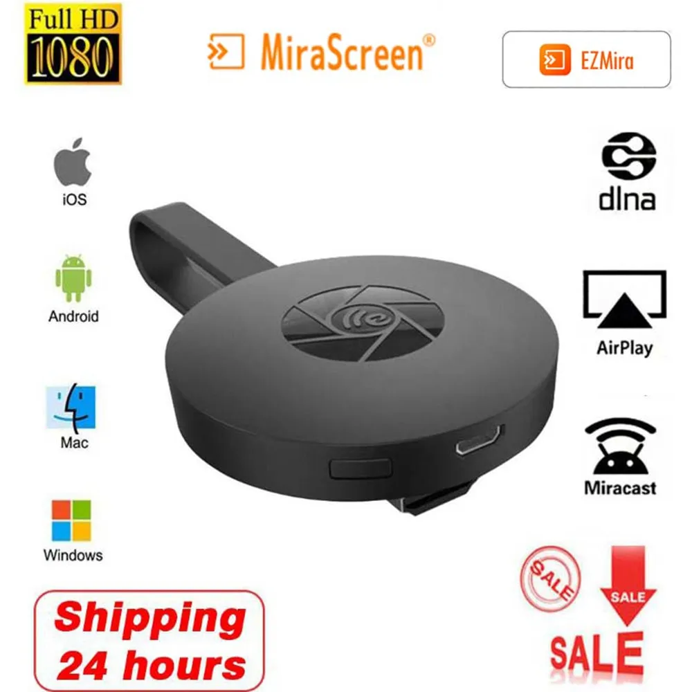 

Экран Mira 2,4G, беспроводной HDMI-совместимый приемник Wi-Fi, Android TV Stick, зеркальный экран, Miracast Airplay Media Dongle