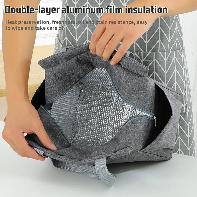 Изоляционный Ланч-бокс сумка для ланча из алюминиевой фольги Женский контейнер