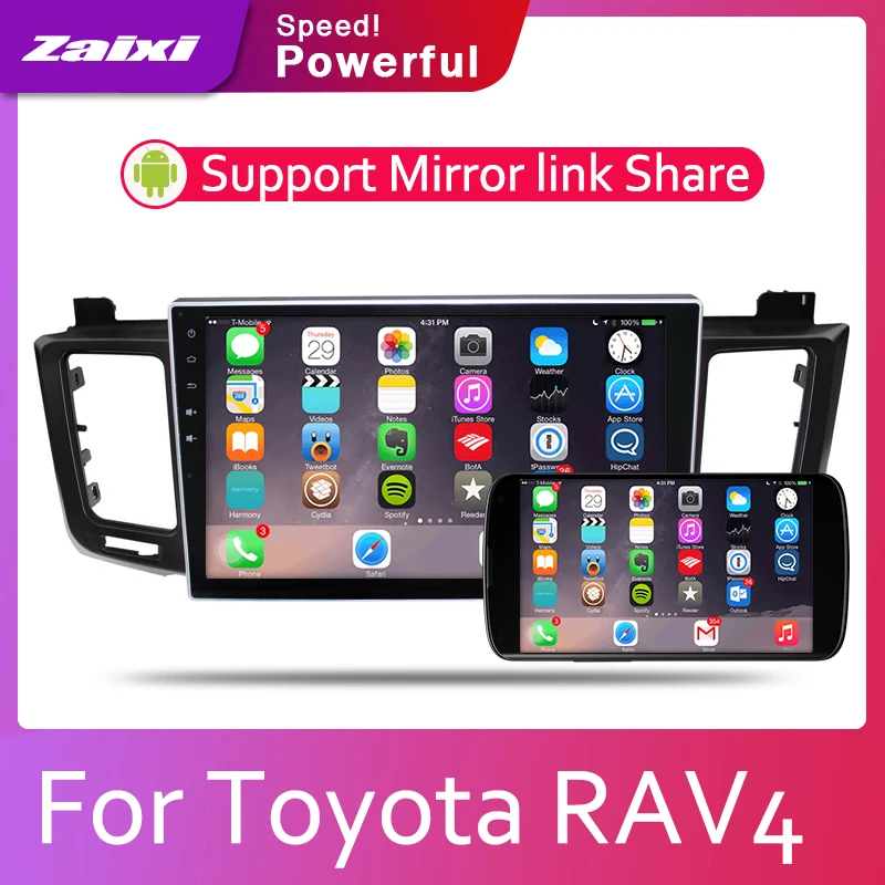 Автомагнитола 2 Din на Android мультимедийный видеоплеер с GPS навигацией для Toyota RAV4 XA40