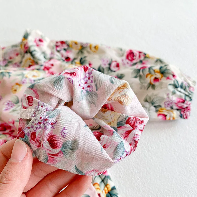 

Flower Romper+Hat Suit Spring Autumn Baby Girls Jumpsuit One piece Outfit Infant Baby Girls Cotton Long Sleeve Clothes