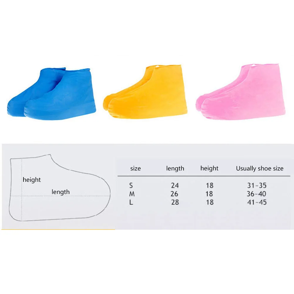 

Anti-slip Latex Shoe Covers Reusable Waterproof Rain Boot Overshoes Shoes FOU99