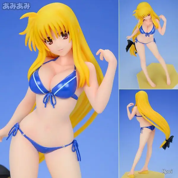 Купальник бикини Harlaown Fate Testarossa фигурка аниме волшебная девушка Lyrical Nanoha 17 см