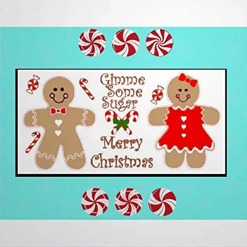

Ginger Bread Sign Candy Sign Gingerbread and Girl Holiday Sign Metal Signs Wall Decor 12x18 inch