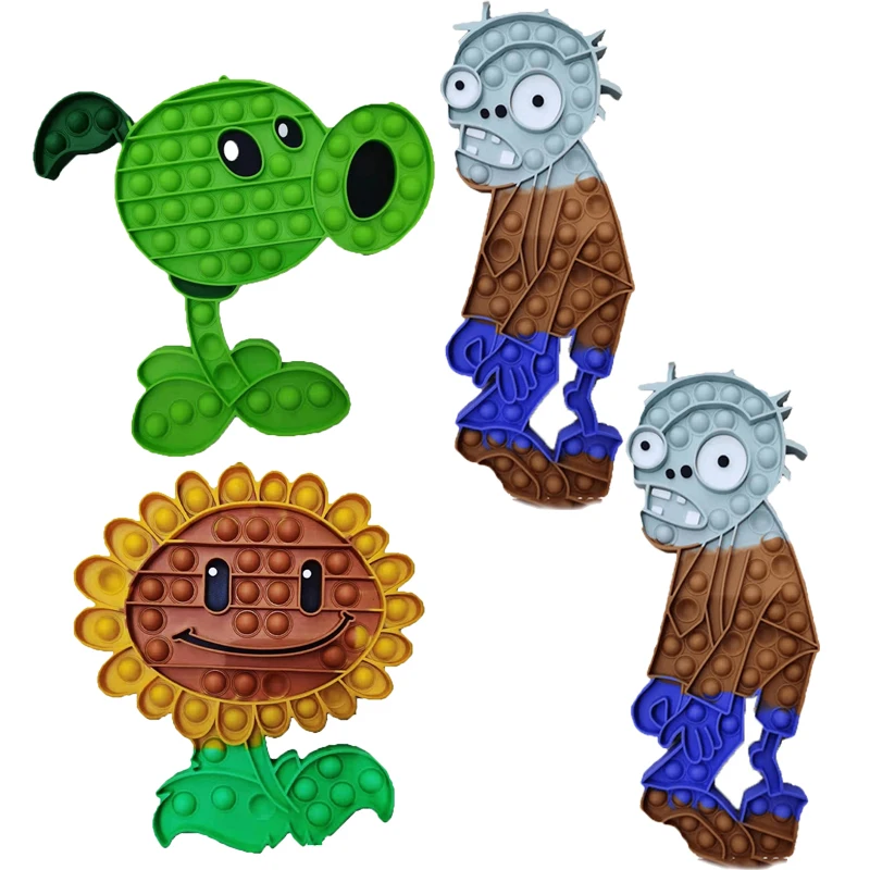 

Plant VS Zombie Fidget Toys Anime Anti Stress Push Bubble Figet Antistress Reliever Child Funny Game Kawaii Gifts Boys Adult XXL