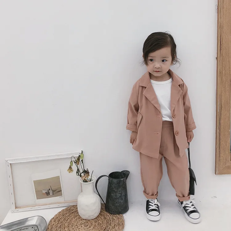 Модные костюмы в Корейском стиле для девочек от 1 до 7 лет Детское повседневное