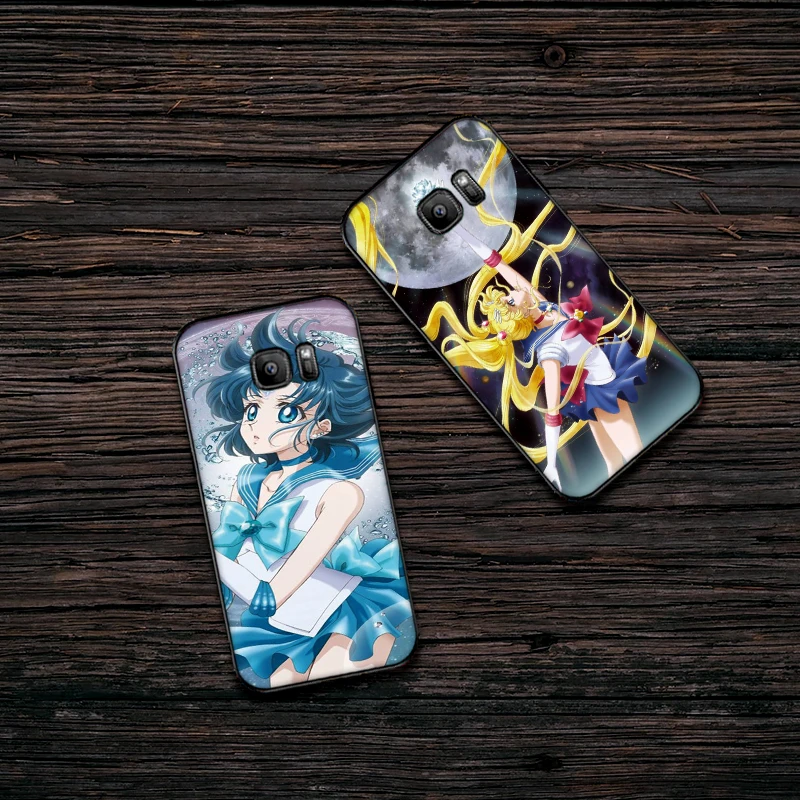 Для samsung S6 S7 Edge чехол для телефона Sailor Moon Beautiful Girl S8 S9 S10 PLUS Мягкий из ТПУ NOTE M10 20 30 |