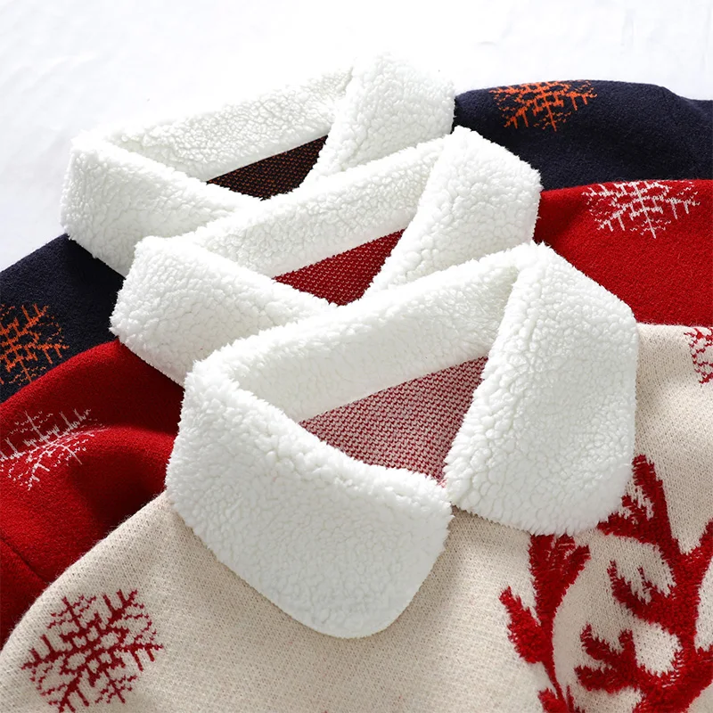 

Pullover Sweater Christmas Women Sweater Claus Printing Long Sleeve O-neck Christmas Knitting Pullover Sweater Jumper Knitwear