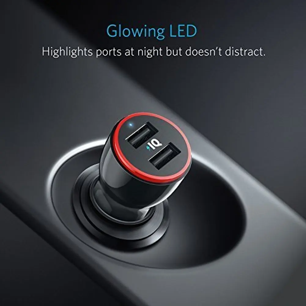 Автомобильное зарядное устройство адаптер двойной USB 24 Вт PowerDrive для iPhone X/8/7/6s/ Plus